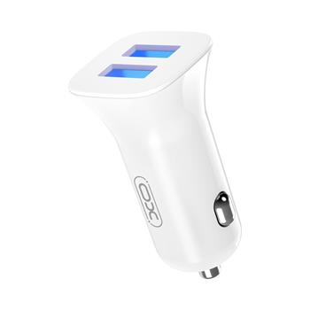 nabíjačka do auta XO TZ10 2USB/2A/12W biela + micro USB kábel