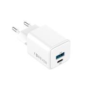 nabíjačka Forever TC-08-30AC, GaN PD QC charger, 1x USB-C 1x USB, 30W, biela