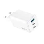 nabíjačka Forever TC-08-65ACC, GaN PD QC charger, 2x USB-C 1x USB, 65W, biela
