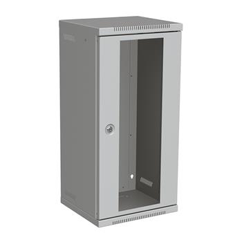 Nástenný rozvádzač 10" 12U RAL 7035 sklenené dvere LC-10-12-11-G