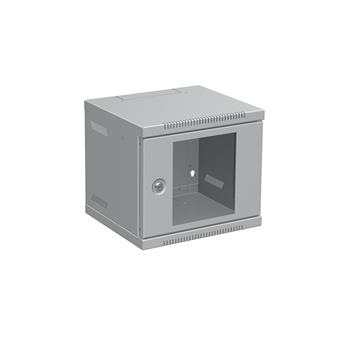 Nástenný rozvádzač 10" 4U RAL 7035 sklenené dvere LC-10-4-11-G