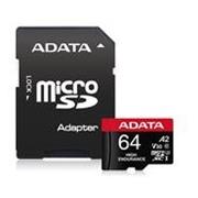 Pamäťová karta ADATA High Endurance micro SDXC karta 64GB UHS-I U3 Class 10 + adaptér