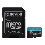 Pamäťová karta Kingston Canvas Go! Plus microSDXC 1TB Class 10, UHS-I, U3, V30, A2, 200/104MB/s (+ adaptér) 