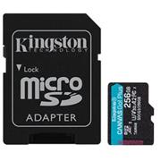 Pamäťová karta Kingston Canvas Go! Plus microSDXC 256GB Class 10, UHS-I, U3, V30, A2, 170/90MB/s (+ adaptér) 