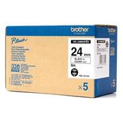 páska BROTHER HGe151 čierne písmo, transparetná páska HQ Tape (24mm) (5 ks)