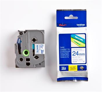 páska BROTHER TZ253 modré písmo, biela páska Tape (24mm)