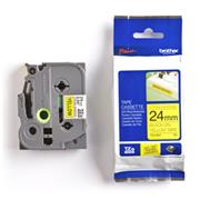 páska BROTHER TZS651 čierne písmo, žltá páska extra lepivá ADHESIVE Tape (24mm)