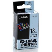 páska CASIO XR-18X1 Black On Clear Tape EZ Label Printer (18mm)
