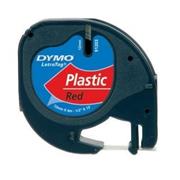 páska DYMO 59424 LetraTag Red Plastic Tape (12mm)