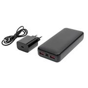Platinet PMPB20SETB SET 3v1 Powerbanka 20000 mAh + Nabíjačka 20W Power Delivery, kábel USB-C 1m, black