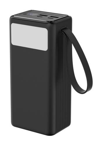 Platinet PMPB4065 Powerbanka 40000 mAh 65W Power Delivery, 2xUSB-C, 2xUSB-A, kábel USB-C 1m, black