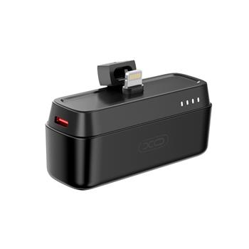 PowerBank XO mini PR244 20W 5000 mAh s Lightning konektorom, čierna