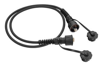 Priemyselný patch kábel Solarix CAT6 FTP 1 m čierny IP67 C6-IN-315BK-1MB