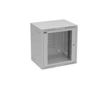 Rozvádzač nástěnný GrandN 12U 450 mm, dvere sklo, RAL 7035, GrandN-12U-645-11-G