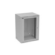 Rozvádzač nástenný GrandN 16U 450 mm, dvere sklo, RAL 7035, GrandN-16U-645-11-G