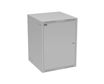 Rozvádzač nástenný GrandN 16U 600 mm, dvere plech, RAL 7035, GrandN-16U-66-21-G