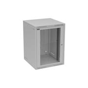 Rozvádzač nástenný GrandN 16U 600 mm, dvere sklo, RAL 7035, GrandN-16U-66-21-G