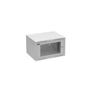 Rozvádzač nástěnný GrandN 6U 450 mm, dvere sklo, RAL 7035, GrandN-6U-645-11-G