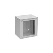 Rozvádzač nástěnný GrandN DUO 12U 450 mm, dvere sklo, RAL 7035, GrandND-12U-645-11-G