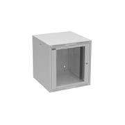Rozvádzač nástenný GrandN DUO 12U 600 mm, dvere sklo, RAL 7035, GrandND-12U-66-11-G