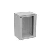 Rozvádzač nástěnný GrandN DUO 16U 450 mm, dvere sklo, RAL 7035, GrandND-16U-645-11-G