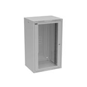 Rozvádzač nástěnný GrandN DUO 20U 450 mm, dvere sklo, RAL 7035, GrandND-20U-645-11-G