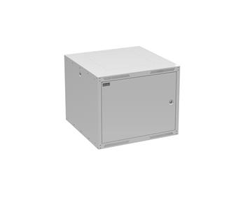 Rozvádzač nástenný GrandN DUO 9U 600 mm, dvere plech, RAL 7035, GrandND-9U-66-21-G
