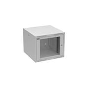 Rozvádzač nástenný GrandN DUO 9U 600 mm, dvere sklo, RAL 7035, GrandND-9U-66-11-G