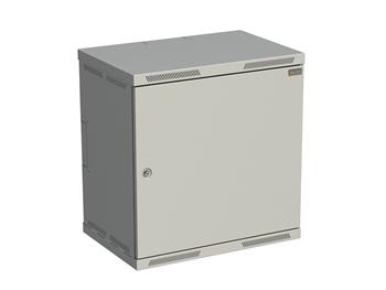 Rozvádzač nástenný SENSA 12U 400 mm, dvere plech, RAL 7035, SENSA-12U-64-21-G