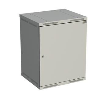Rozvádzač nástenný SENSA 15U 500 mm, dvere plech, RAL 7035, SENSA-15U-65-21-G