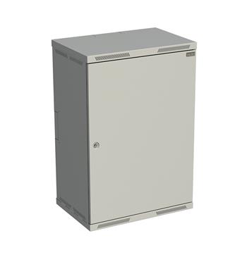 Rozvádzač nástenný SENSA 18U 400 mm, dvere plech, RAL 7035, SENSA-18U-64-21-G