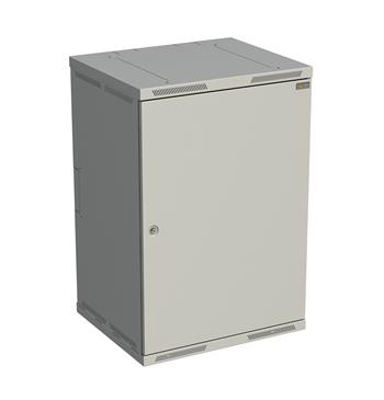 Rozvádzač nástenný SENSA 18U 500 mm, dvere plech, RAL 7035, SENSA-18U-65-21-G
