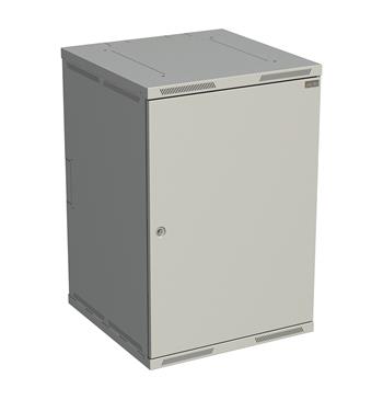 Rozvádzač nástenný SENSA 18U 600 mm, dvere plech, RAL 7035, SENSA-18U-66-21-G