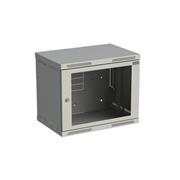 Rozvádzač nástenný SENSA 9U 400 mm, dvere sklo, RAL 7035, SENSA-9U-64-11-G