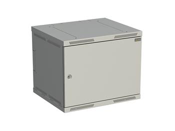 Rozvádzač nástenný SENSA 9U 500 mm, dvere plech, RAL 7035, SENSA-9U-65-21-G
