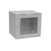 Rozvádzač nástenný skladaný SENSA LITE 9U 450 mm, dvere sklo, RAL 7035, SENSA-L-9U-545-11-G