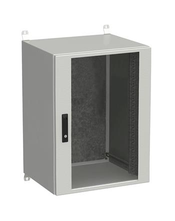 Rozvádzač nástenný vonkajší LC-20 18U 600x500 presklené dvere 3-bodový zámok LC-20-18U-65-12-G