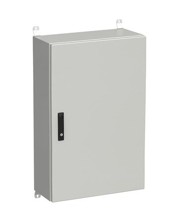 Rozvádzač nástenný vonkajší LC-20 21U 600x300 plechové dvere 3-bodový zámok LC-20-21U-63-22-G