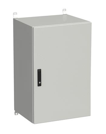 Rozvádzač nástenný vonkajší LC-20 21U 600x500 plechové dvere 3-bodový zámok LC-20-21U-65-22-G