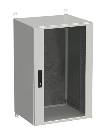 Rozvádzač nástenný vonkajší LC-20 21U 600x500 presklené dvere 3-bodový zámok LC-20-21U-65-12-G