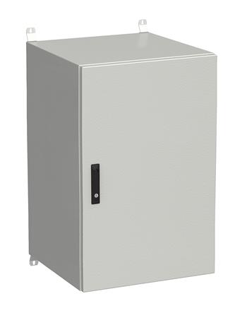 Rozvádzač nástenný vonkajší LC-20 21U 600x600 plechové dvere 3-bodový zámok LC-20-21U-66-22-G