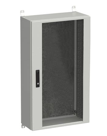 Rozvádzač nástenný vonkajší LC-20 24U 600x300 presklené dvere 3-bodový zámok LC-20-24U-63-12-G