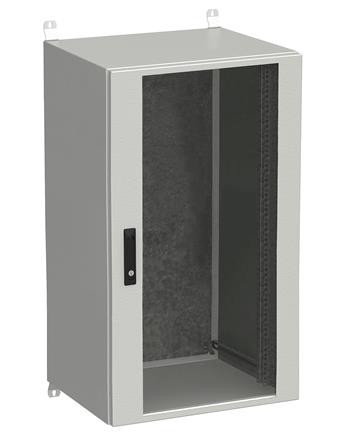Rozvádzač nástenný vonkajší LC-20 24U 600x500 presklené dvere 3-bodový zámok LC-20-24U-65-12-G