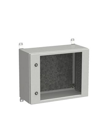 Rozvádzač nástenný vonkajší LC-20 9U 600x300 presklené dvere 2x1-bodový zámok LC-20-9U-63-11-G
