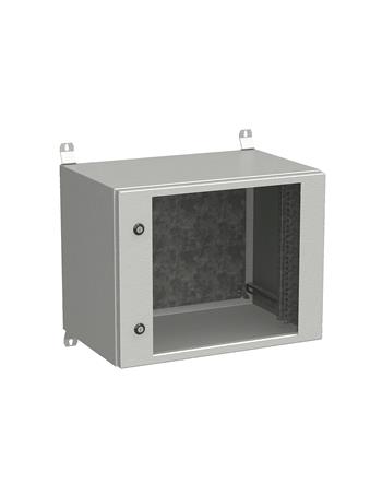 Rozvádzač nástenný vonkajší LC-20 9U 600x400 presklené dvere 2x1-bodový zámok LC-20-9U-64-11-G