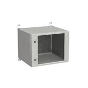 Rozvádzač nástenný vonkajší LC-20 9U 600x500 presklené dvere 2x1-bodový zámok LC-20-9U-65-11-G