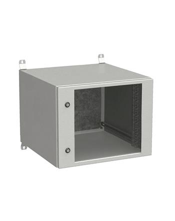 Rozvádzač nástenný vonkajší LC-20 9U 600x600 presklené dvere 2x1-bodový zámok LC-20-9U-66-11-G