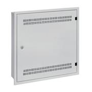 Rozvádzač SOHO LC-18 do steny s lištami 2U, 4U a 11U, 550x550 sivá RAL7035 s rámčekom na zamurovanie