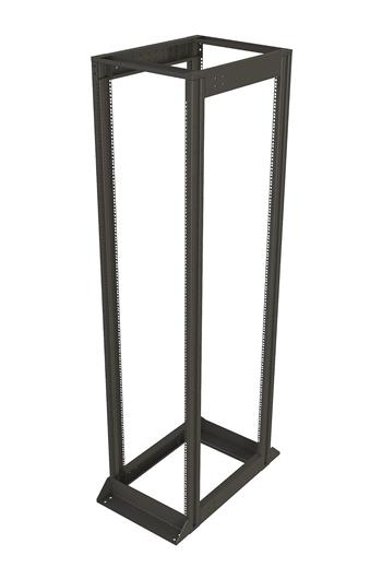 Rozvádzačový rám 19" 45U 600x1000, čierny, vysokonosný, nosnosť 1200 kg, komplet, VR-45-B