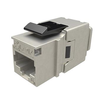 Rýchlozarezávací keystone Solarix CAT6A STP SXKJ-10 G-STP-BK-NA Component Level a 4PPoE certifikácia